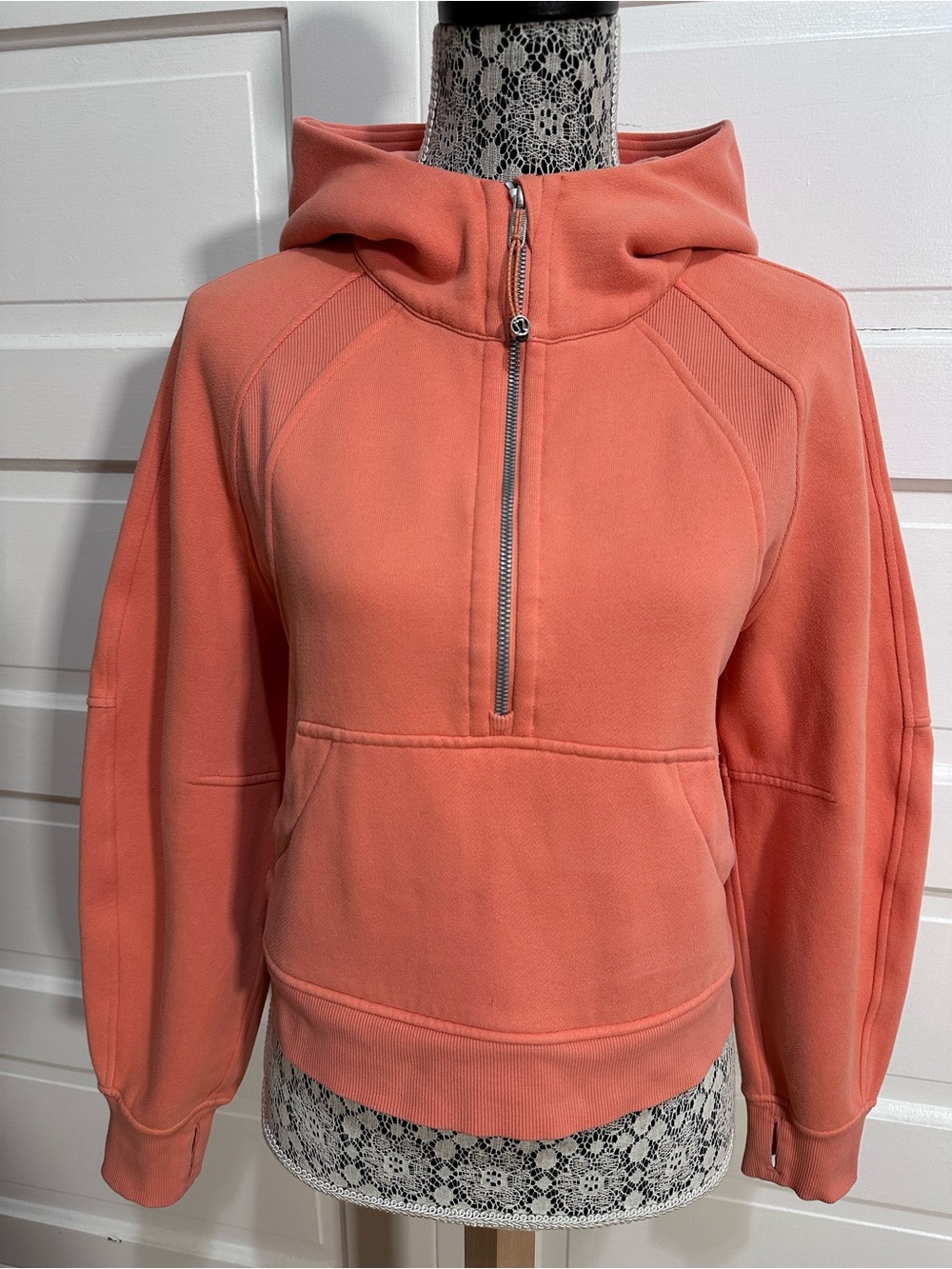 Lululemon Scuba Oversized Half-Zip Hoodie Sz XS/S Orange $138